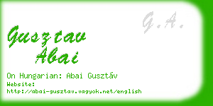 gusztav abai business card